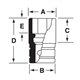 SIMD320A - Nasadka udarowa 1/2" 12-kątna, długa, calowa, 1"