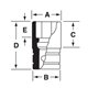 SIMDF140A - Nasadka udarowa 3/8" 12-kątna, długa, calowa, 7/16"