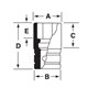 SIMDF160 - Nasadka udarowa 3/8" 12-kątna, długa, calowa, 1/2"