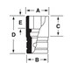 SIMDFM8A - Nasadka udarowa 3/8" 12-kątna, długa, metryczna, 8 mm