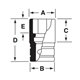 SIMDFM14 - Nasadka udarowa 3/8" 12-kątna, długa, metryczna, 14 mm