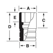 SIMDFM18 - Nasadka udarowa 3/8" 12-kątna, długa, metryczna, 18 mm