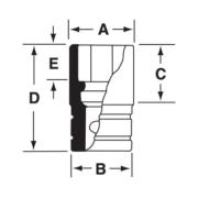 SIMDM270 - Nasadka udarowa 1/2" 12-kątna, długa, metryczna, 27 mm