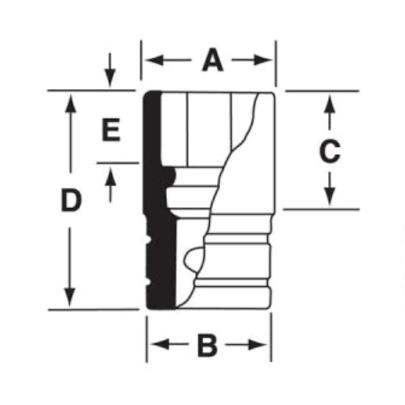 SIMDM270 - Nasadka udarowa 1/2" 12-kątna, długa, metryczna, 27 mm