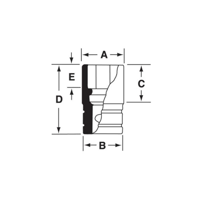 SIMDM290 - Nasadka udarowa 1/2" 12-kątna, długa, metryczna, 29 mm SIMDM290 - Nasadka udarowa 1/2" 12-kątna, długa, metryczna, 29 mm