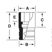 SIMDM300 - Nasadka udarowa 1/2" 12-kątna, długa, metryczna, 30 mm