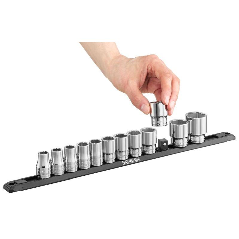 S.40EGRPPB - Zestaw nasadek 1/2" do zaokrąglonych śrub 6-kątnych OGV® GRIP, 10 - 24 mm (12 szt.)