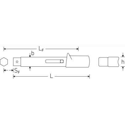 730/2-1 QUICK - Klucz dynamometryczny serwisowy MANOSKOP®, 2-10 Nm, 9x12 mm, 50184001