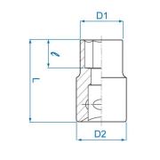 437512M - Nasadka 1/2" do śrub Torx®, E12