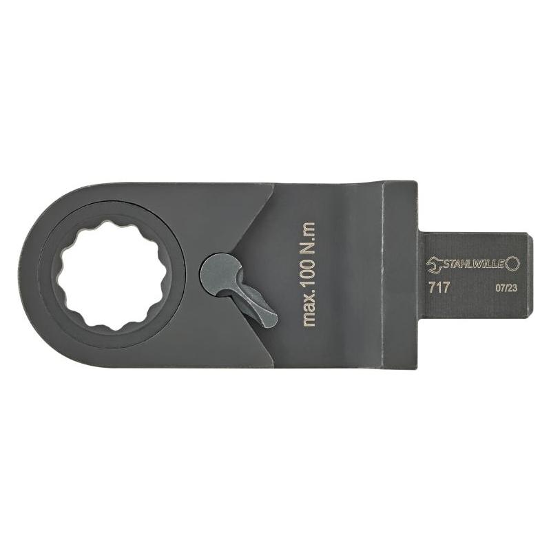 717/17 - Końcówka wtykowa oczkowa z grzechotką 9x12 mm, 17 mm, 58170117