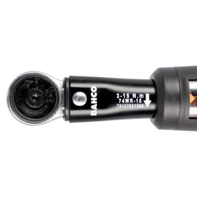 74WR-25 - Klucz dynamometryczny, regulowany z grzechotką stałą 1/4", 5-25 Nm (44-220 lbf.in)