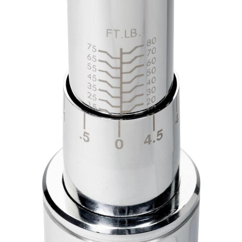 7456-80LB - Klucz dynamometryczny, regulowany z uchylna grzechotką 3/8", 10-80 lbf.ft, skala liniowa