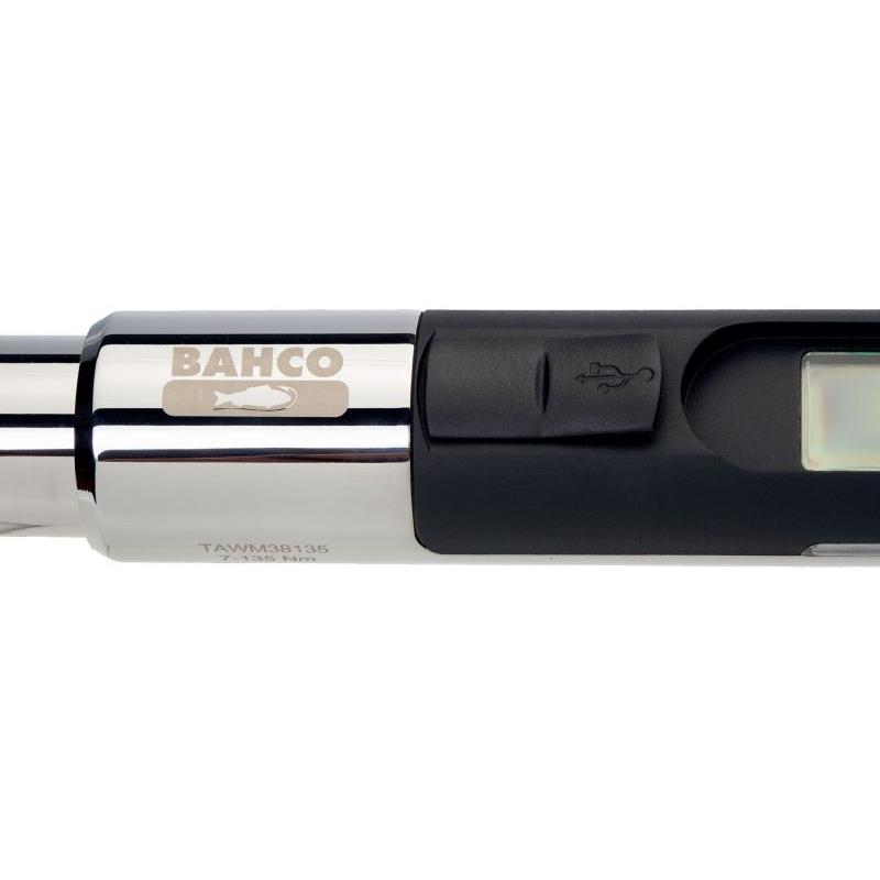 TAWM9135 - Elektroniczny klucz dynamometryczny, pomiar momentu i kąta, głowica ze złączem prostokątnym, 7-135 Nm, 9x12 mm