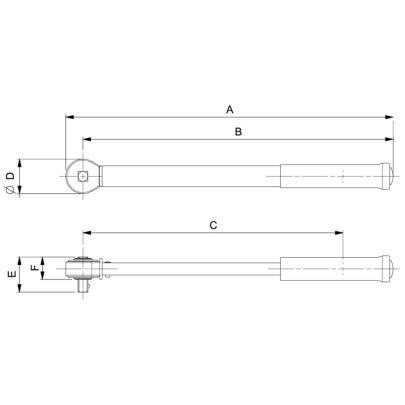 IZO-D-200 - Elektroniczny klucz dynamometryczny, pomiar momentu, głowica ze złączem prostokątnym, 20-200 Nm, 14x18 mm