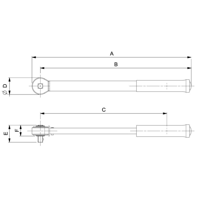 IZO-D-340 - Elektroniczny klucz dynamometryczny, pomiar momentu, głowica ze złączem prostokątnym, 34-340 Nm, 14x18 mm