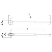 IZO-D-340 - Elektroniczny klucz dynamometryczny, pomiar momentu, głowica ze złączem prostokątnym, 34-340 Nm, 14x18 mm