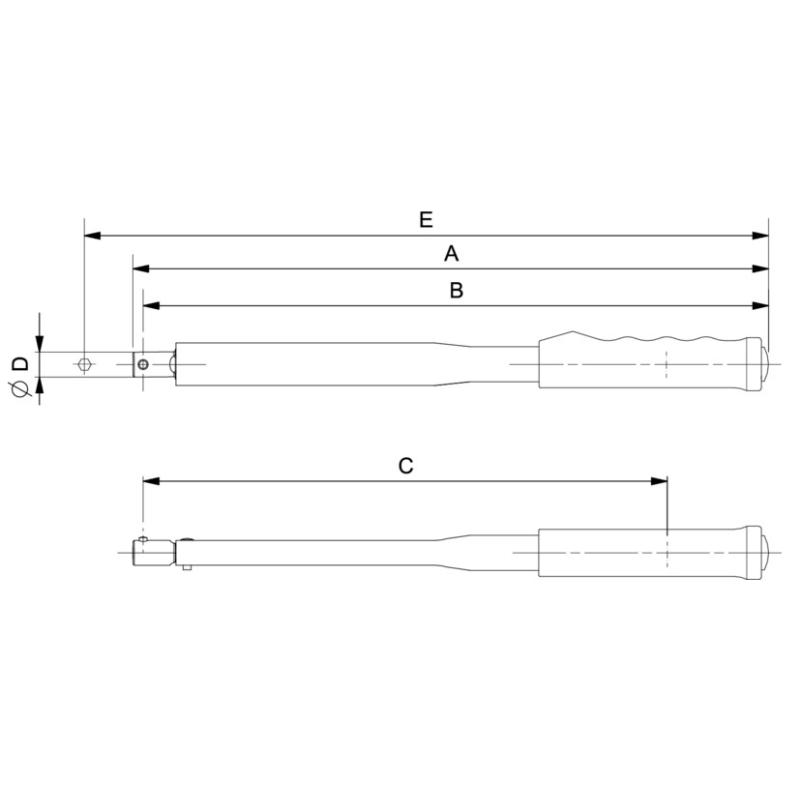 74PS-100 - Torque wrench, dial-type, round-joint head, 20-100 Nm, 16 mm