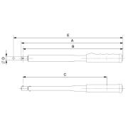 74PS-100 - Torque wrench, dial-type, round-joint head, 20-100 Nm, 16 mm
