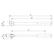 7456-80LB - Adjustable torque wrench with 3/8" swivel ratchet, 10-80 lbf.ft, linear scale