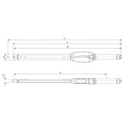 75S-650 - Klucz dynamometryczny, regulowany, skala w okienku, głowica ze złączem okrągłym, 130-650 Nm, 22 mm