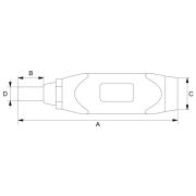 6973N - Wkrętak dynamometryczny, regulowany, skala w okienku, 16-80 cNM