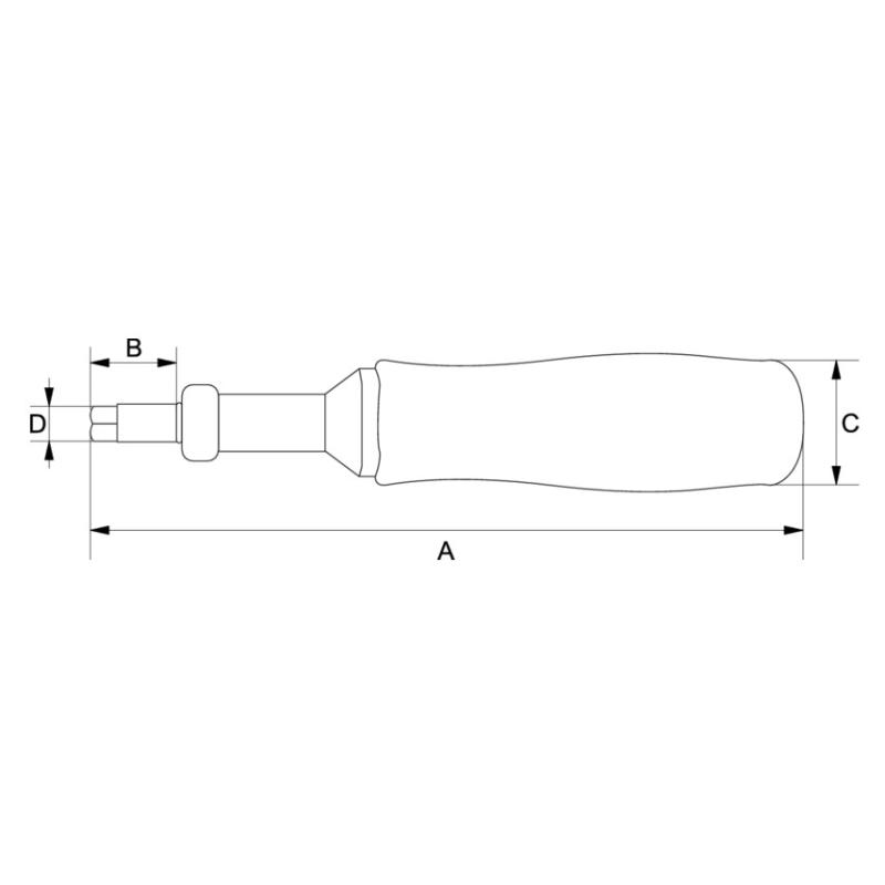 TSS600 - Wkrętak dynamometryczny, regulowany, skala liniowa, 1-6 Nm