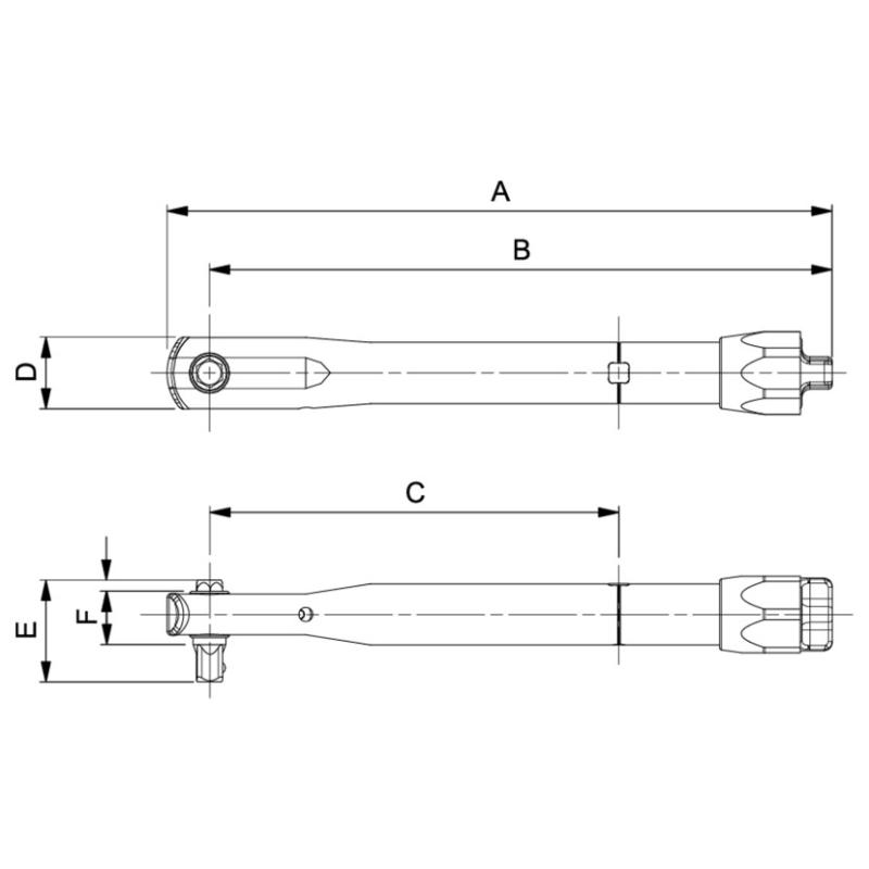 6852P-5 - Klucz dynamometryczny, ustawiany na przyrządach, stały uchwyt bitowy 1/4", 1-5 Nm, wersja MINI