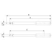 TAWMB14340 - Cyfrowy klucz dynamometryczny z Bluetooth® z pamięcią i prostokątnym gniazdem, 17-340 Nm (12,5-250 lbf.ft), 14x18 mm