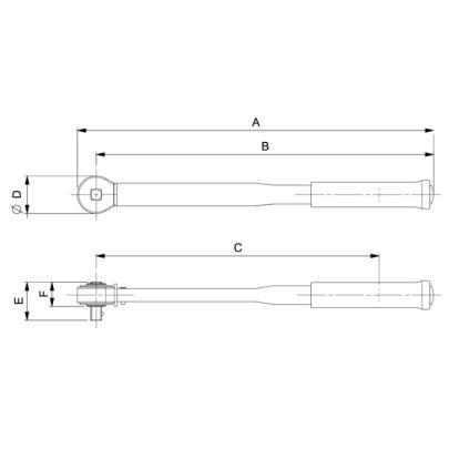 TAWM38135M - Elektroniczny klucz dynamometryczny, pomiar momentu i kąta z grzechotką stałą 3/8", 6,8-135 Nm (5-100 lbf.ft), SLIM