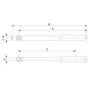 TAWM912M - Elektroniczny klucz dynamometryczny, pomiar momentu i kąta, głowica ze złączem prostokątnym, 0,6-12 Nm, 9x12 mm, SLIM