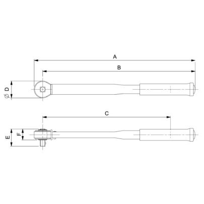 TAW12340 - Elektroniczny klucz dynamometryczny, pomiar momentu i kąta z grzechotką stałą 1/2", 17-340 Nm (12,5-250 lbf.ft)