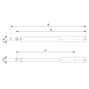 TAW9135 - Elektroniczny klucz dynamometryczny, pomiar momentu i kąta, głowica ze złączem prostokątnym, 7-135 Nm, 9x12 mm