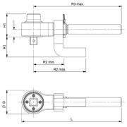 9505-TM - Uniwersalny wzmacniacz momentu, odsadzone i proste ramię reakcyjne, 2700 Nm