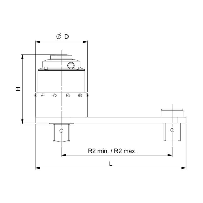 9505-3400 - Wzmacniacz momentu, płyta reakcyjna, 3400 Nm