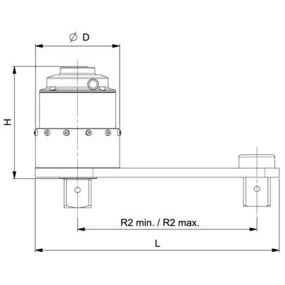 9505-3400 - Wzmacniacz momentu, płyta reakcyjna, 3400 Nm