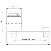 9525-3400 - Wzmacniacz momentu, płyta reakcyjna, zapadkowy system blokujący, 3400 Nm