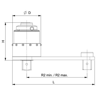 9525-3400 - Wzmacniacz momentu, płyta reakcyjna, zapadkowy system blokujący, 3400 Nm