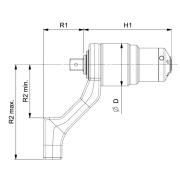 9527CR-2000 - Wzmacniacz momentu, odsadzone ramię reakcyjne, 2000 Nm