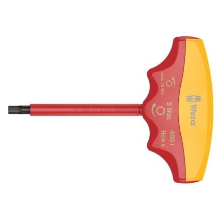 05004981001 - Wkrętak dynamometryczny izolowany VDE 400 i Hex z rękojeścią T, ze sprzęgłem poślizgowym, Hex-Plus, 5 Nm, 5 mm