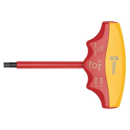 05004980001 - Wkrętak dynamometryczny izolowany VDE 400 i Hex z rękojeścią T, ze sprzęgłem poślizgowym, Hex-Plus, 5 Nm, 4 mm