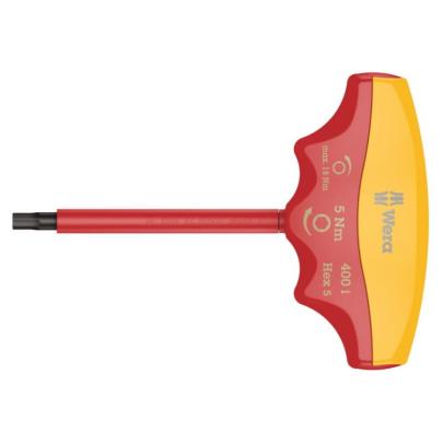 05004980001 - Wkrętak dynamometryczny izolowany VDE 400 i Hex z rękojeścią T, ze sprzęgłem poślizgowym, Hex-Plus, 5 Nm, 4 mm