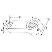 SRDH321 - Końcówka nasadzana oczkowa 1/2", 12-kątna, 1"