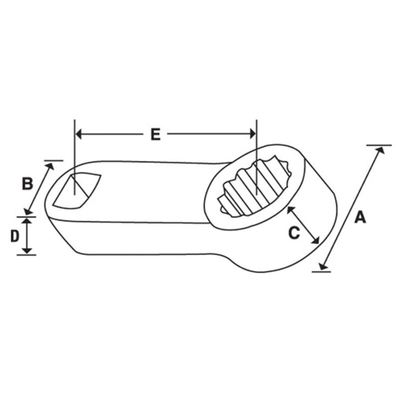 SRDH441 - Końcówka nasadzana oczkowa 1/2", 12-kątna, 1'3/8"