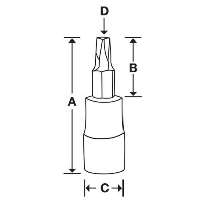 STX45TPE - Nasadka trzpieniowa 1/2" do śrub Torx Plus®, IP45
