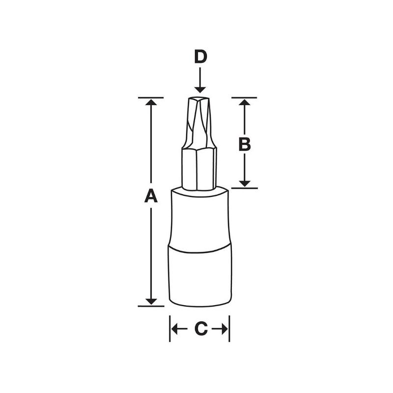 STX50TPE - Nasadka trzpieniowa 1/2" do śrub Torx Plus®, IP50
