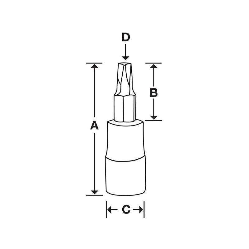 STX60E - Nasadka trzpieniowa 1/2" do śrub Torx®, T60