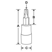 STXL55E - Nasadka trzpieniowa długa 1/2" do śrub Torx®, T55