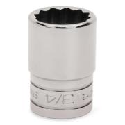 SW221 - Nasadka 1/2" 12-kątna, krótka, calowa, 11/16"