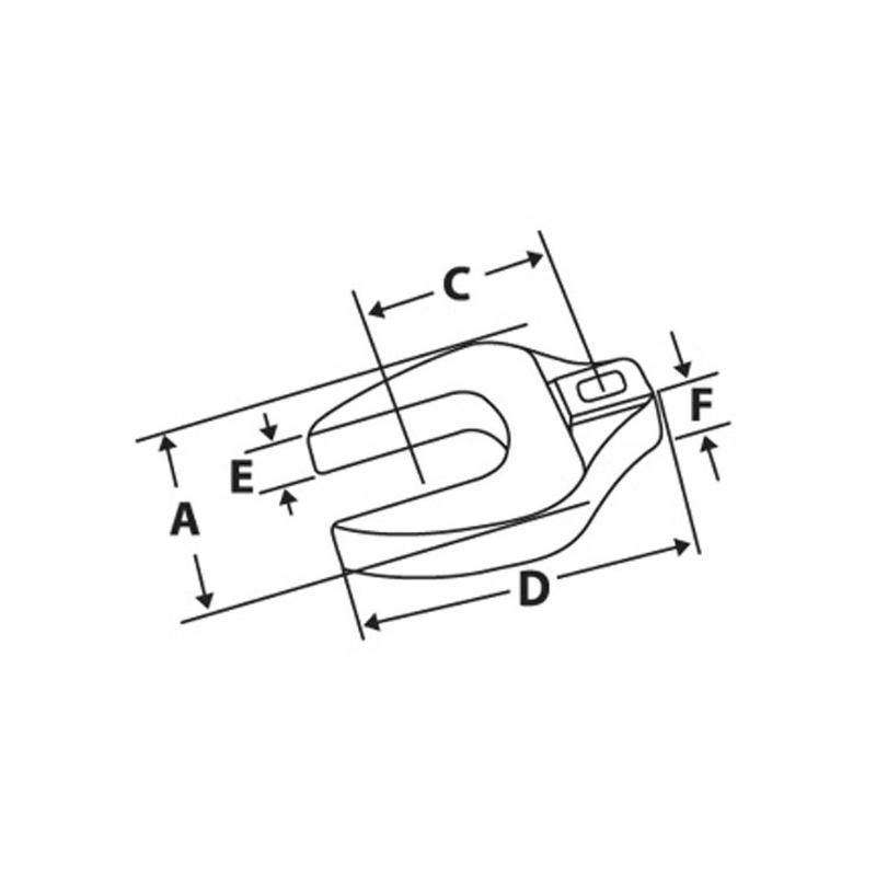 TMCOM8 - Klucz pazurowy 1/4" płaski, 8 mm