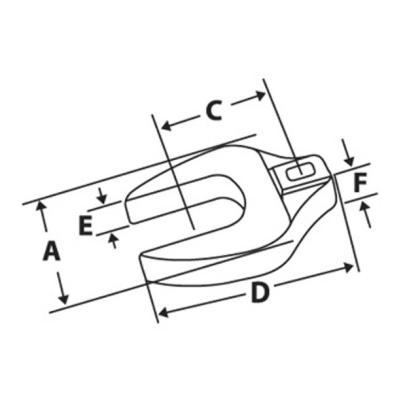 TMCOM12 - Klucz pazurowy 1/4" płaski, 12 mm